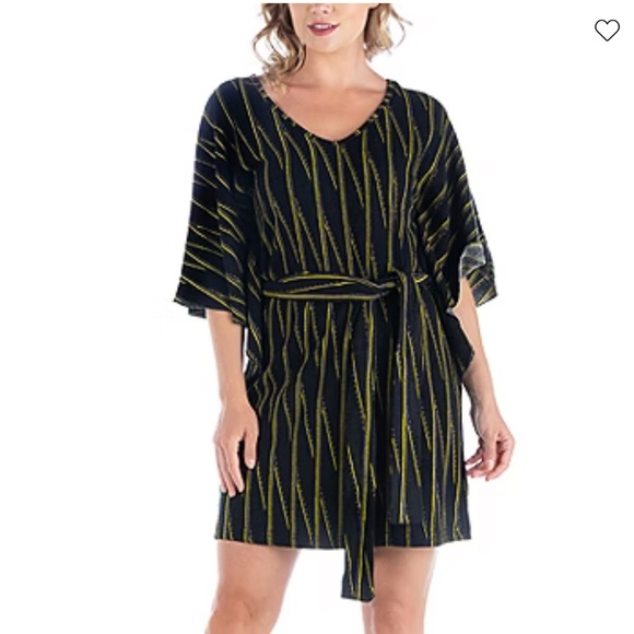 24/7 Comfort Apparel Dresses & Skirts - 24/7 Comfort Apparel 3/4 Sleeve Shift Dress Oversize With Belt Size Large